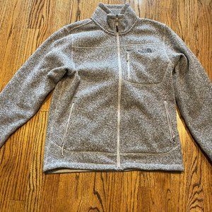 North Face Grey Zip Up Fleece Jacket